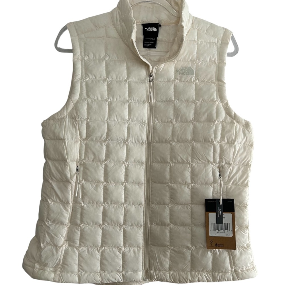 NWT The North Face Thermoball Eco Puffer Vest Women's Large Gardenia White New - Picture 2 of 6